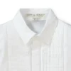 Hope & Henry Boys' Tuxedo Button Down Shirt, Infant
