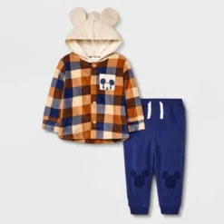 Baby Boys' Disney Mickey Flannel Top And Bottom Set - Blue -ActiveMode Sales Store GUEST 039becb8 15eb 4b21 9f66 900aaacc2e38