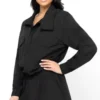 Yogalicious Radiant Commuter Woven Cropped Windbreaker With Front Patch Pockets