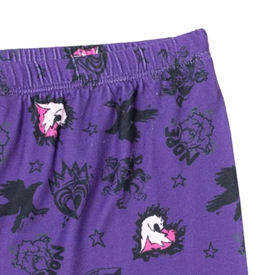 Disney Descendants Mal Evie Uma Peplum T-Shirt Capri Legging Set Grey/Purple 5 Disney Descendants Mal Evie Uma Peplum T-Shirt Capri Legging Set Grey/Purple - Image 5