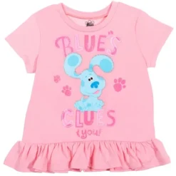 Nickelodeon Blue's Clues Little Girls T-Shirt & French Terry Shorts Set Pink