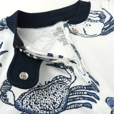 Honest Baby 2pk Crabs Sleep N' Play - Navy Blue 2 Honest Baby 2pk Crabs Sleep N' Play - Navy Blue - Image 2