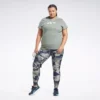 Reebok Workout Ready Camo Print Tights (Plus Size) Womens Athletic Leggings