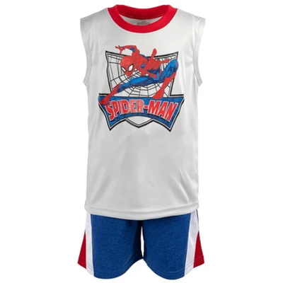 Marvel Spider-Man Graphic T-Shirt Tank Top And Shorts 3 Piece Outfit Set 7 Marvel Spider-Man Graphic T-Shirt Tank Top And Shorts 3 Piece Outfit Set - Image 7