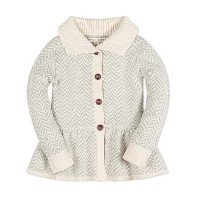 Hope & Henry Girls' Long Sleeve Flounce Collar Button Front Peplum Sweater, Infant 7 Hope & Henry Girls' Long Sleeve Flounce Collar Button Front Peplum Sweater, Infant - Image 7