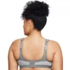 Glamorise Womens High Impact Wonderwire Sports Underwire Bra 9066 Gray