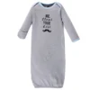 Hudson Baby Infant Boy Cotton Long-Sleeve Gowns 4pk, Handsome Fella, 0-6 Months