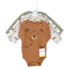 Hudson Baby Unisex Baby Cotton Long-Sleeve Bodysuits, Woodland Animals