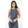 Yogalicious - Women's Nude Tech Water Droplet Tie Back Tank Top