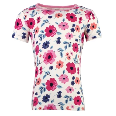 Touched By Nature Baby Girl Organic Cotton Tight-Fit Pajama Set, Garden Floral 2 Touched By Nature Baby Girl Organic Cotton Tight-Fit Pajama Set, Garden Floral - Image 2