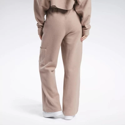 Reebok Classics Reverse Fleece Wide Leg Pants Womens Athletic Pants 2 Reebok Classics Reverse Fleece Wide Leg Pants Womens Athletic Pants - Image 2