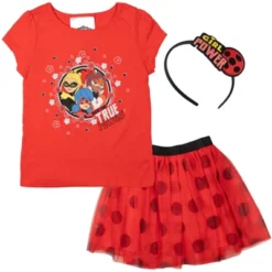 Miraculous Ladybug Rena Rouge Girls T-Shirt Skirt And Headband 3 Piece Outfit Set Little Kid To Big Kid -ActiveMode Sales Store GUEST 1a0c120a ea00 4ebc b1b5 fdb7b4dc72a6
