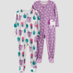Carter's Just One You®️ Toddler Girls' 2pk Penguins And Polka Dot Unicorn Footed Pajama - Gray/Purple -ActiveMode Sales Store GUEST 1c2f7607 3e9f 4a5c 8535 4ec0998e197f