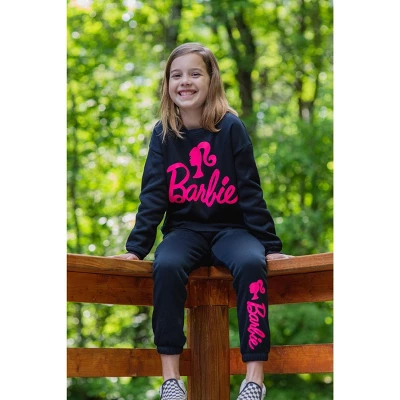 Barbie Girls French Terry Sweatshirt And Pants Set Little Kid To Big Kid 2 Barbie Girls French Terry Sweatshirt And Pants Set Little Kid To Big Kid - Image 2
