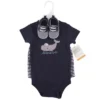 Hudson Baby Infant Boy Cotton Bodysuit, Shorts And Shoe 3pc Set, Sailor Whale