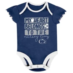 NCAA Penn State Nittany Lions Infant Girls' 3pk Bodysuit Set