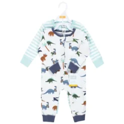 Hudson Baby Cotton Sleep And Play, Beach Dino
