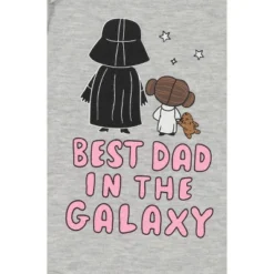 Star Wars Darth Vader Princess Leia Graphic T-Shirt Gray