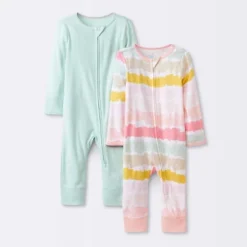 Baby Girls' 2pk Zip Romper - Cloud Island™ -ActiveMode Sales Store GUEST 1f035297 eb04 47d5 8007 56efe4d860be