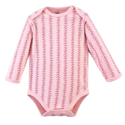 Touched By Nature Baby Girl Organic Cotton Long-Sleeve Bodysuits 5pk, Botanical 4 Touched By Nature Baby Girl Organic Cotton Long-Sleeve Bodysuits 5pk, Botanical - Image 4