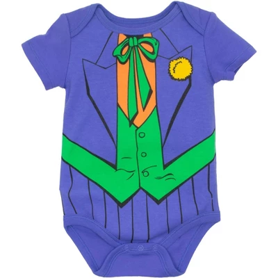 DC Comics Justice League Batman Joker Riddler Newborn Baby Boys 5 Pack Short Sleeve Bodysuits 3 DC Comics Justice League Batman Joker Riddler Newborn Baby Boys 5 Pack Short Sleeve Bodysuits - Image 3
