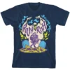 Scooby-Doo Scooby Doo Scooby And Shaggy With Spooky Ghost Youth Navy Blue Graphic Tee