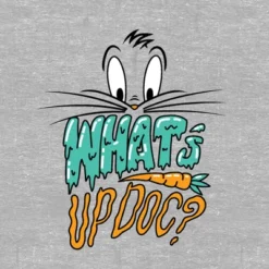 Looney Tunes Bugs Bunny "What's Up, Doc?" Youth Heather Gray Crew Neck Sweatshirt