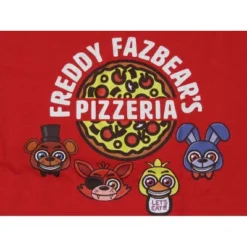 Five Nights At Freddy S Pizzeria Character Group Classic Red Tee