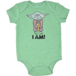 Star Wars R2-D2 C-3PO Chewbacca Yoda Darth Vader Newborn Baby Boys 5 Pack Short Sleeve Bodysuits