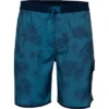 Reel Life Bal Harbor Tonal Hula Boardwalk Shorts - Real Teal