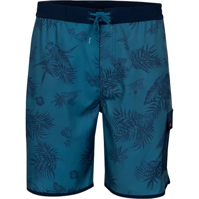 Reel Life Bal Harbor Tonal Hula Boardwalk Shorts - Real Teal 1 Reel Life Bal Harbor Tonal Hula Boardwalk Shorts - Real Teal