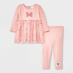 Baby Girls' Disney Mickey Mouse & Friends Polka Dots Top And Bottom Set - Pink -ActiveMode Sales Store GUEST 2dc18121 1fb7 4124 92e4 82ed30fa6e6f