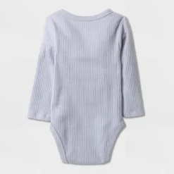 Baby Boys' 3pk Side Snap Long Sleeve Bodysuit - Cloud Island⢠Gray