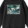 My Hero Academia Deku Character Youth Black Crew Neck Sweatshirt