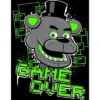 Five Nights At Freddy's Neon Green Game Over Boy's Black T-shirt