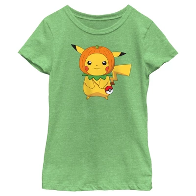Girl's Pokemon Halloween Pumpkin Pikachu T-Shirt 3 Girl's Pokemon Halloween Pumpkin Pikachu T-Shirt - Image 3