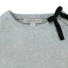 Hope & Henry Girls' Organic Cotton French Sweater With Velvet Bow, Infant