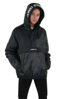 Members Only Women's Camo Popover Oversized Jacket