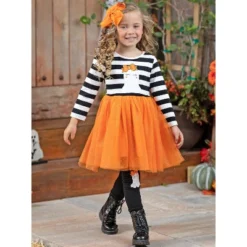 Girls How Do You Boo Striped Tutu Tunic & Legging Set - Mia Belle Girls -ActiveMode Sales Store GUEST 343113b2 83b5 4d81 92f0 75f5eb3b049b