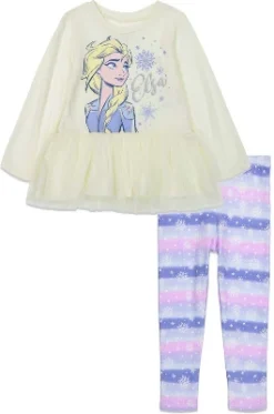 Disney Frozen Elsa Anna Frozen Girls T-Shirt And Leggings Outfit Set Infant To Little Kid -ActiveMode Sales Store GUEST 351474b7 ac03 45a5 b8b7 da984efcfaaa