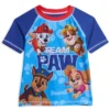 Paw Patrol Rubble Marshall Chase Pullover Rash Guard And Swim Trunks Outfit Set Toddler