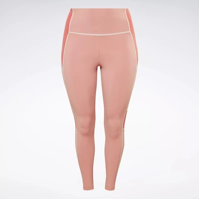 Reebok Lux High-Waisted Colorblock Tights (Plus Size) Womens Athletic Leggings 4 Reebok Lux High-Waisted Colorblock Tights (Plus Size) Womens Athletic Leggings - Image 4
