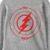 The Flash Movie Past To Future Circle Graphic Crew Neck Long Sleeve Athletic Heather Youth Tee
