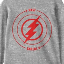 The Flash Movie Past To Future Circle Graphic Crew Neck Long Sleeve Athletic Heather Youth Tee