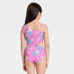 Girls' JoJo Siwa "Stars Bows" One Piece Swimsuit - Pink