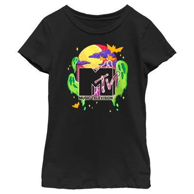 Girl's MTV Colorful Halloween Logo T-Shirt 3 Girl's MTV Colorful Halloween Logo T-Shirt - Image 3