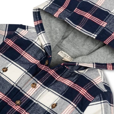 Hope & Henry Boys' Long Sleeve Hooded Flannel Shirt Jacket, Kids 1 Hope & Henry Boys' Long Sleeve Hooded Flannel Shirt Jacket, Kids