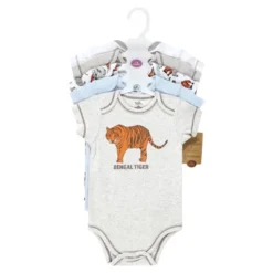 Touched By Nature Organic Cotton Bodysuits, Endangered Safari