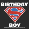 DC COMICS Infant's Superman Birthday Boy Logo Onesie