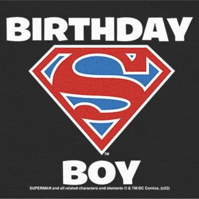 DC COMICS Infant's Superman Birthday Boy Logo Onesie 1 DC COMICS Infant's Superman Birthday Boy Logo Onesie